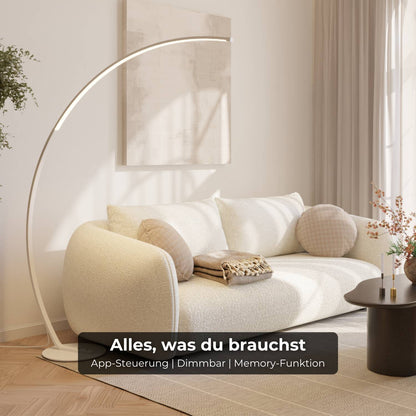 Vireon Booglamp – Minimalistische Design Vloerlamp voor Woonkamer & Leeshoek