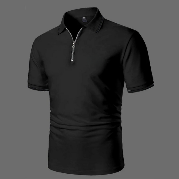 Klassiek Poloshirt Korte Mouwen Met Rits - StudioMarella