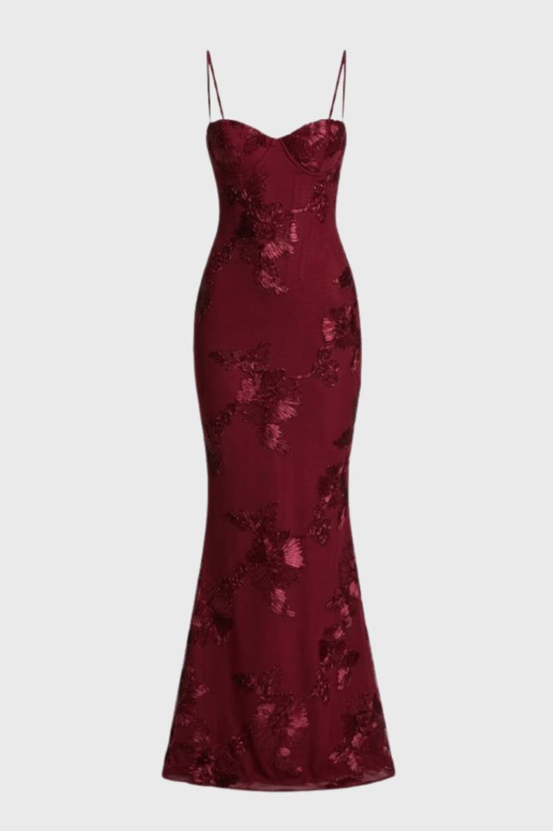 Dames Maxi Jurk met Bustier en Spaghetti Bandjes - StudioMarella