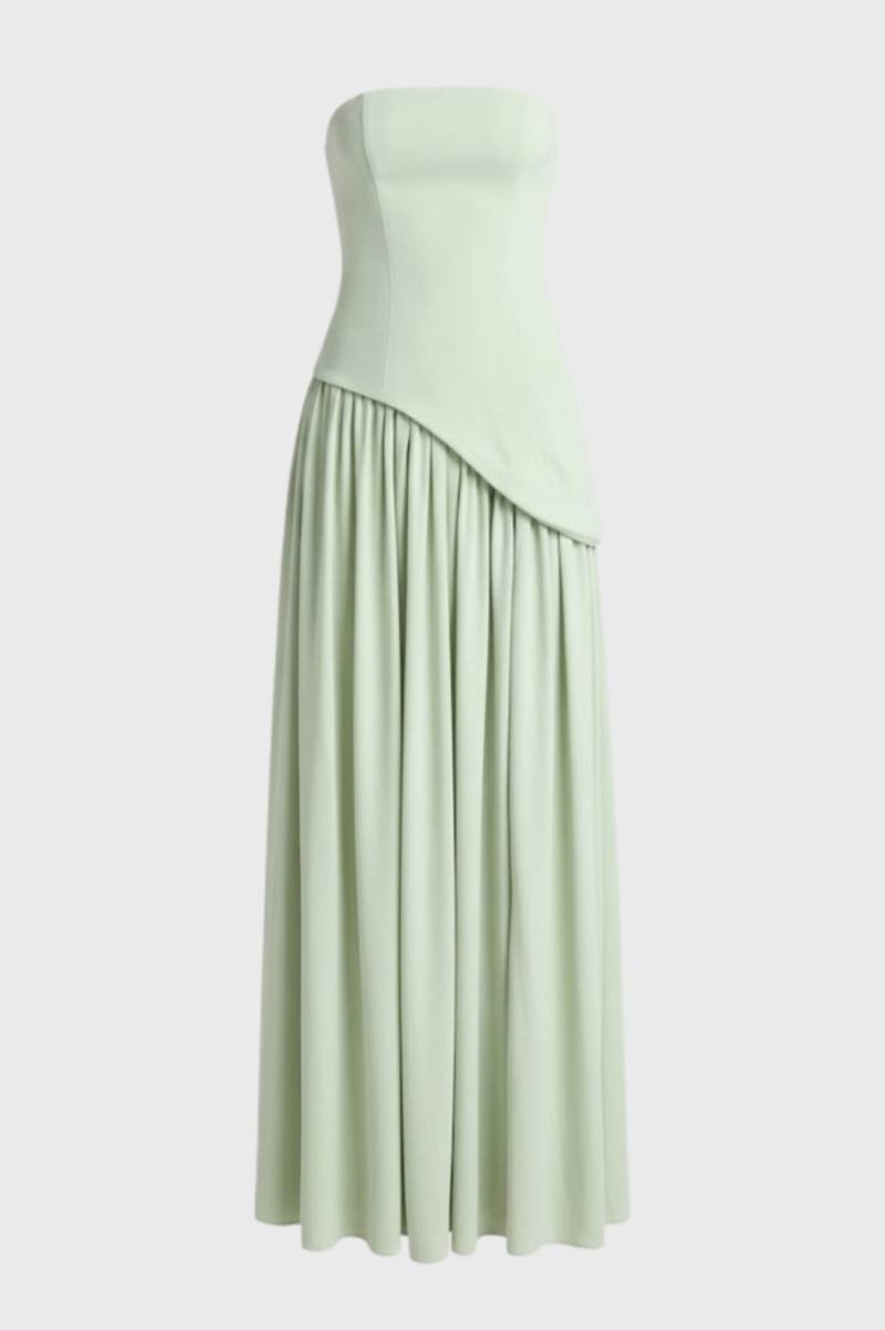 Elegante Maxi Jurk voor Dames Strapless Asymmetrisch - StudioMarella