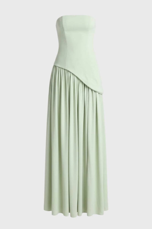 Elegante Maxi Jurk voor Dames Strapless Asymmetrisch - StudioMarella