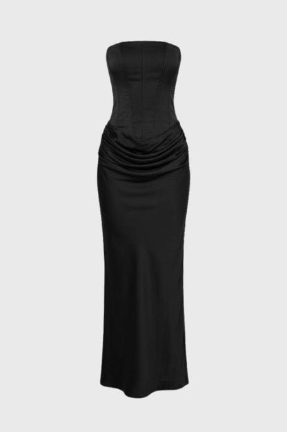 Elegante Maxi Jurk voor Dames met Gerimpelde Taille - StudioMarella