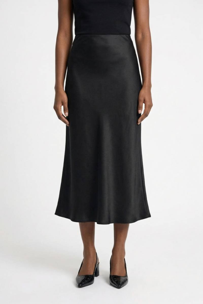 Maxi Rok Dames - Hoge Taille met Rits | Elegant — Zwart