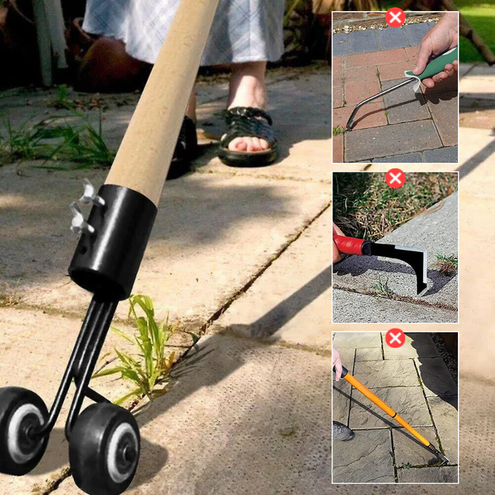 Onkruidverwijderaar voor spleten en voegen | Handgereedschap voor tuin | Effectieve onkruidbestrijding zonder chemicaliën | Duurzaam metaal met dubbele haak