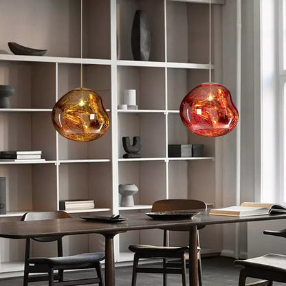 Melt Hanglamp Decoratief E27 Metaal Smoke Goud Rood Zilver Woonkamer Modern