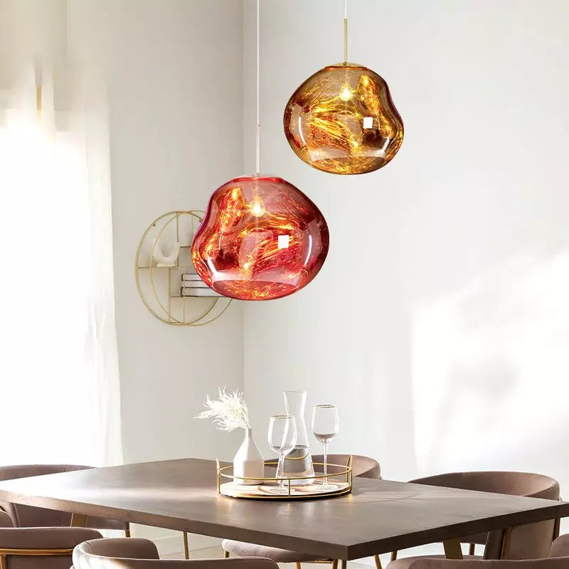 Melt Hanglamp Decoratief E27 Metaal Smoke Goud Rood Zilver Woonkamer Modern