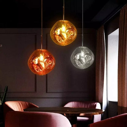 Melt Hanglamp Decoratief E27 Metaal Smoke Goud Rood Zilver Woonkamer Modern