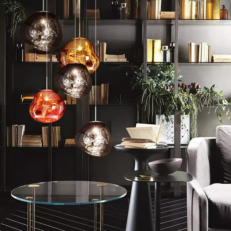 Melt Hanglamp Decoratief E27 Metaal Smoke Goud Rood Zilver Woonkamer Modern