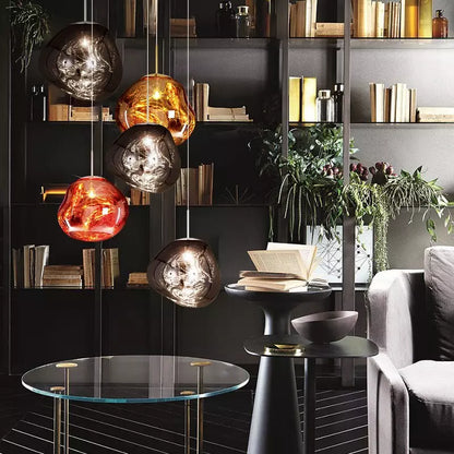 Melt Hanglamp Decoratief E27 Metaal Smoke Goud Rood Zilver Woonkamer Modern