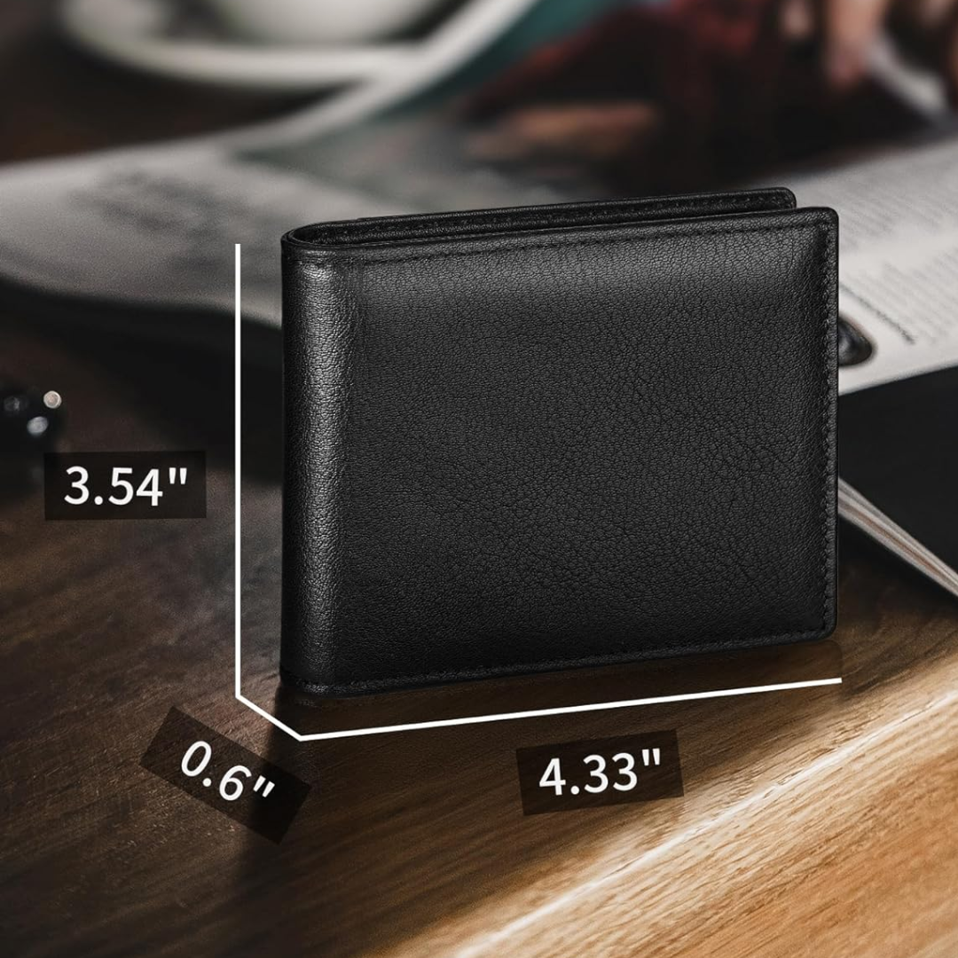 Leren Bifold Portemonnee met RFID Bescherming voor Heren – Compacte Uitvoering 13 Kaartsleuven Veilig Betalen