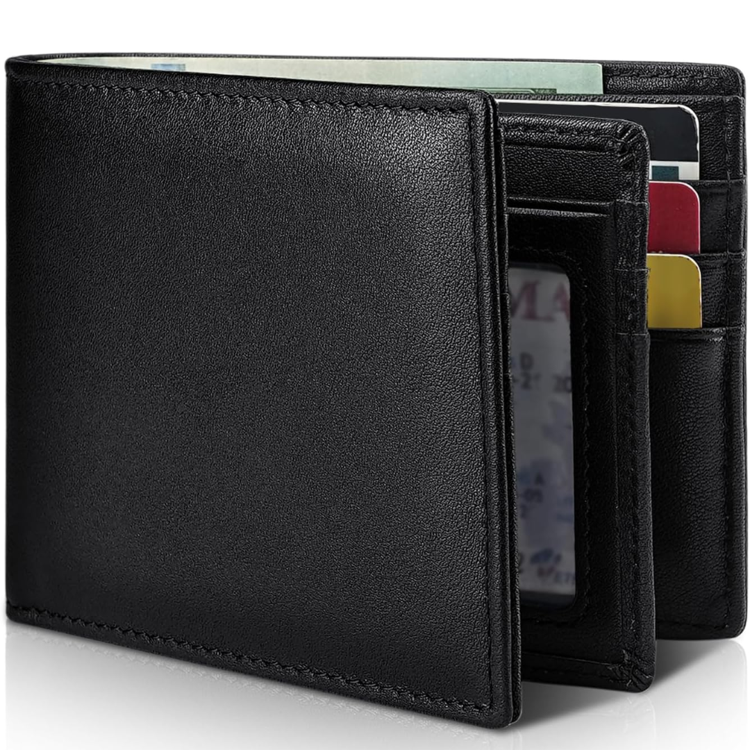Leren Bifold Portemonnee met RFID Bescherming voor Heren – Compacte Uitvoering 13 Kaartsleuven Veilig Betalen
