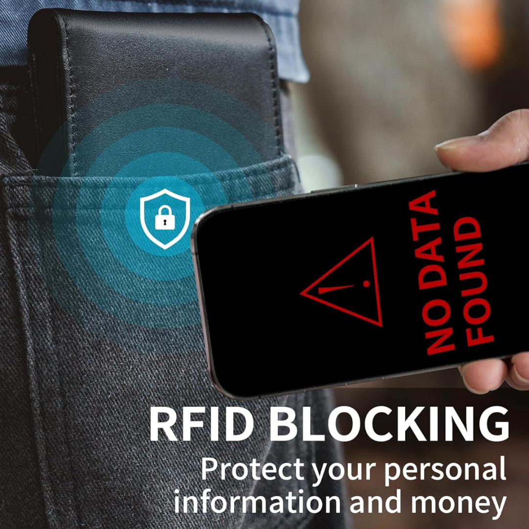 Leren Bifold Portemonnee met RFID Bescherming voor Heren – Compacte Uitvoering 13 Kaartsleuven Veilig Betalen