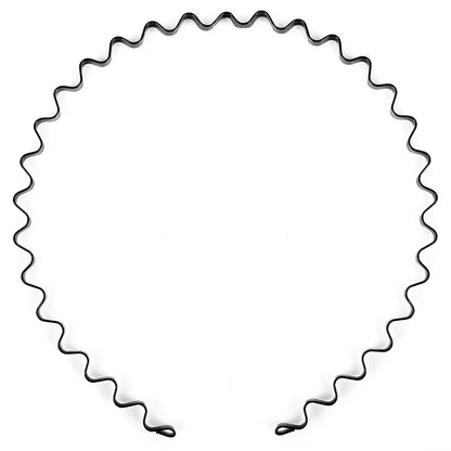 Metalen Haarband voor Heren – Gegolfde en Zigzag Styling – Comfortabel en Duurzaam – Set van 6 Stuks