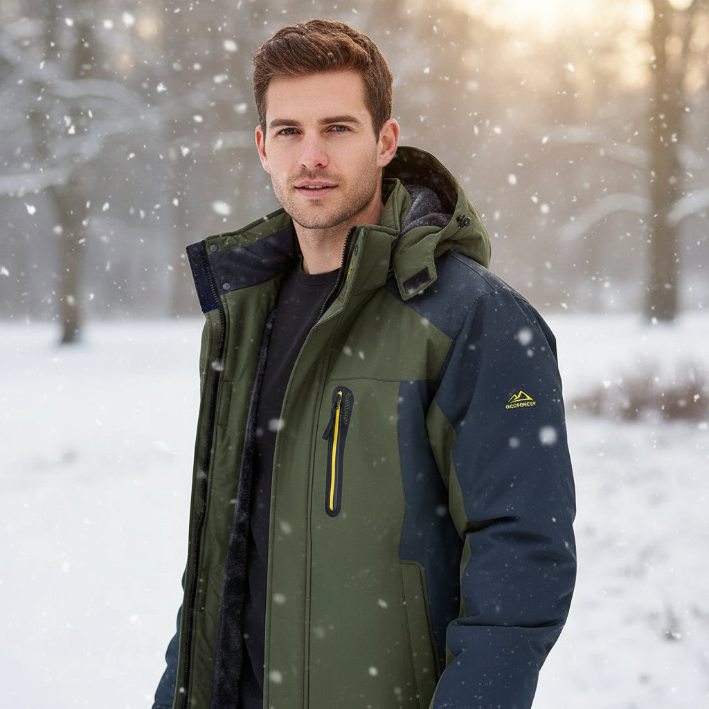 Waterdichte Heren Winterjas Gevoerd Warm en Waterbestendig - StudioMarella