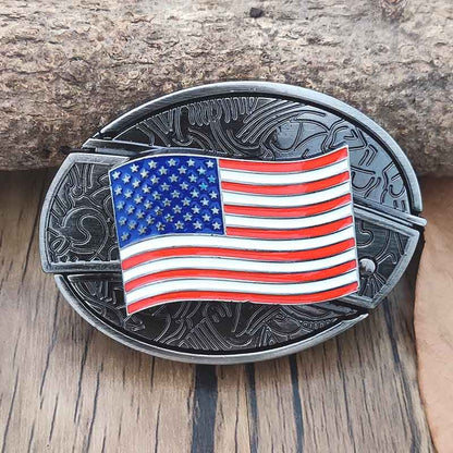 Metalen Ovale Western Riem Gesp met Ingebouwd EDC-Gereedschap | 24 Designs | Zinklegering | 7,7 x 6 cm