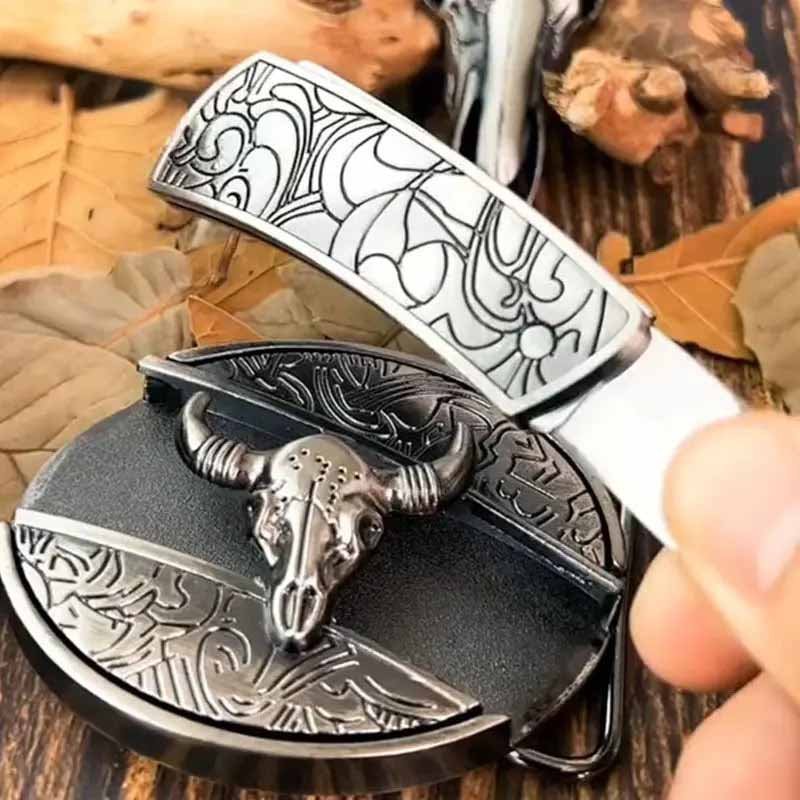 Metalen Ovale Western Riem Gesp met Ingebouwd EDC-Gereedschap | 24 Designs | Zinklegering | 7,7 x 6 cm