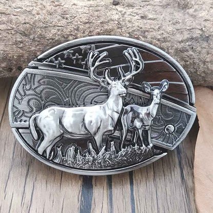 Metalen Ovale Western Riem Gesp met Ingebouwd EDC-Gereedschap | 24 Designs | Zinklegering | 7,7 x 6 cm