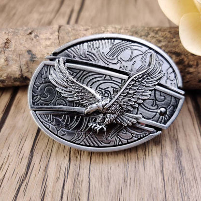 Metalen Ovale Western Riem Gesp met Ingebouwd EDC-Gereedschap | 24 Designs | Zinklegering | 7,7 x 6 cm