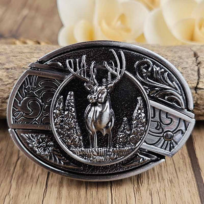 Metalen Ovale Western Riem Gesp met Ingebouwd EDC-Gereedschap | 24 Designs | Zinklegering | 7,7 x 6 cm