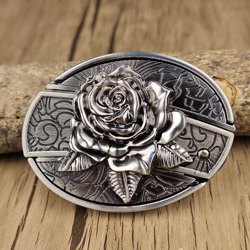 Metalen Ovale Western Riem Gesp met Ingebouwd EDC-Gereedschap | 24 Designs | Zinklegering | 7,7 x 6 cm