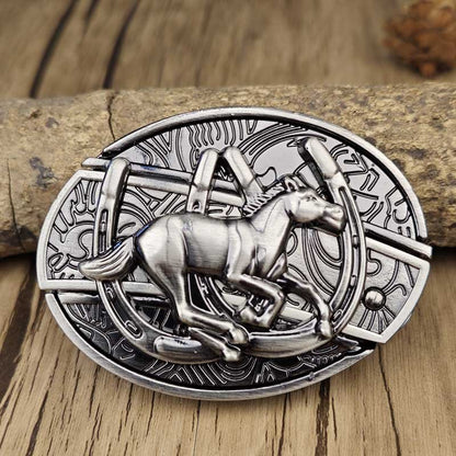 Metalen Ovale Western Riem Gesp met Ingebouwd EDC-Gereedschap | 24 Designs | Zinklegering | 7,7 x 6 cm