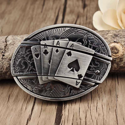 Metalen Ovale Western Riem Gesp met Ingebouwd EDC-Gereedschap | 24 Designs | Zinklegering | 7,7 x 6 cm