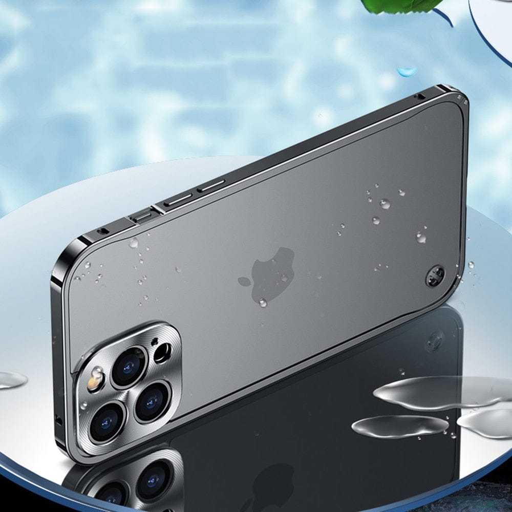 Aluminium Telefoonhoesje Met Polycarbonaatrug en Klickvergrendeling Voor iPhone