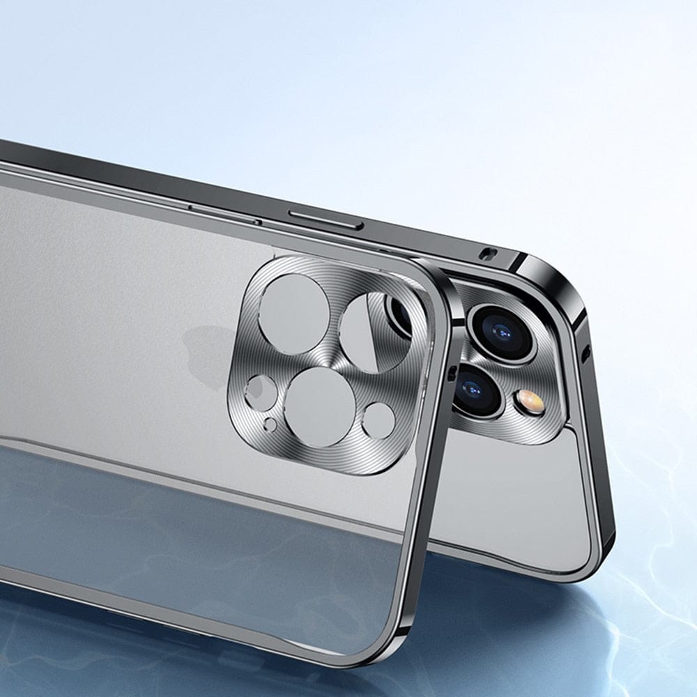 Aluminium Telefoonhoesje Met Polycarbonaatrug en Klickvergrendeling Voor iPhone