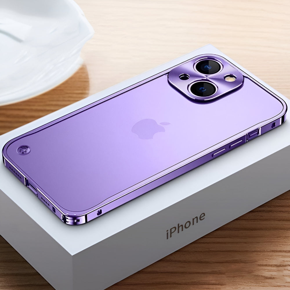 Aluminium Telefoonhoesje Met Polycarbonaatrug en Klickvergrendeling Voor iPhone