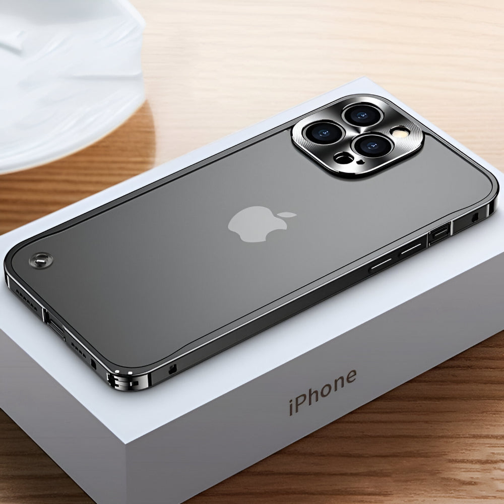 Aluminium Telefoonhoesje Met Polycarbonaatrug en Klickvergrendeling Voor iPhone