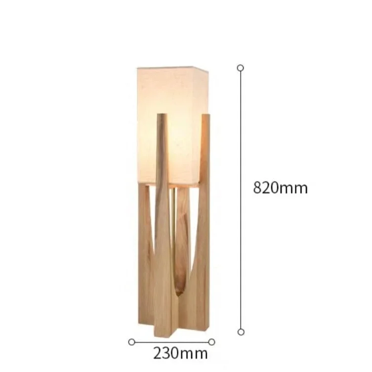 Vloerlamp Massief Hout Japandi Perkamentpapier Handgemaakt Minimalistisch 3 Maten LED