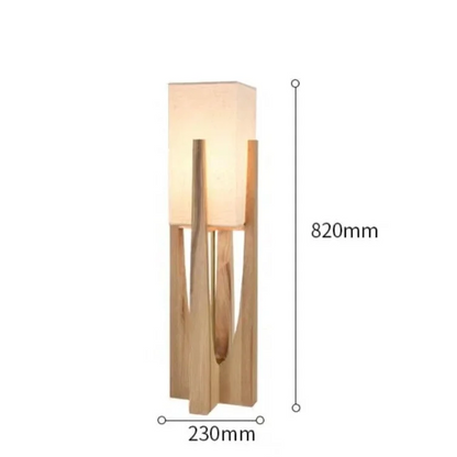 Vloerlamp Massief Hout Japandi Perkamentpapier Handgemaakt Minimalistisch 3 Maten LED
