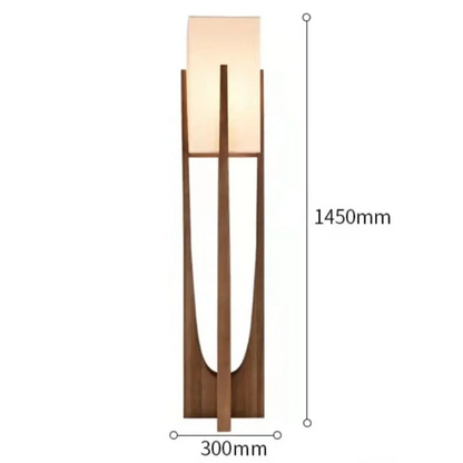 Vloerlamp Massief Hout Japandi Perkamentpapier Handgemaakt Minimalistisch 3 Maten LED