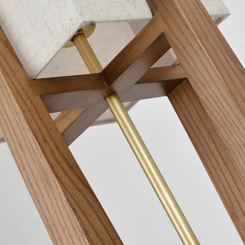 Vloerlamp Massief Hout Japandi Perkamentpapier Handgemaakt Minimalistisch 3 Maten LED