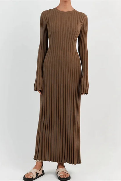 Zwarte Midi Jurk V-Hals Elegante Avondjurk