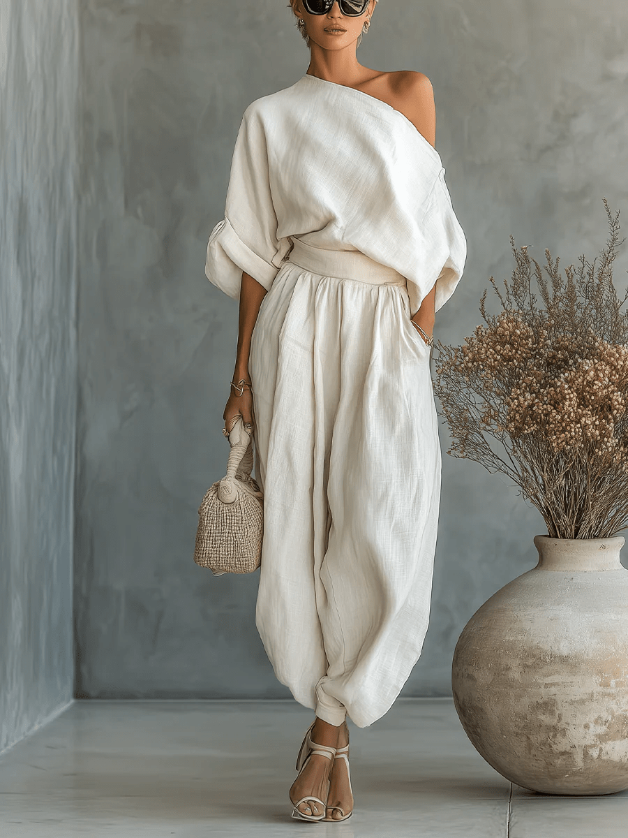 Dames Tweedelige Set Off-shoulder Stijl - StudioMarella