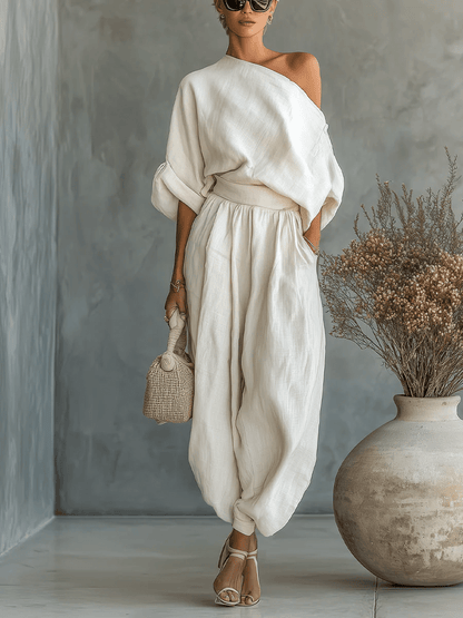 Dames Tweedelige Set Off-shoulder Stijl - StudioMarella