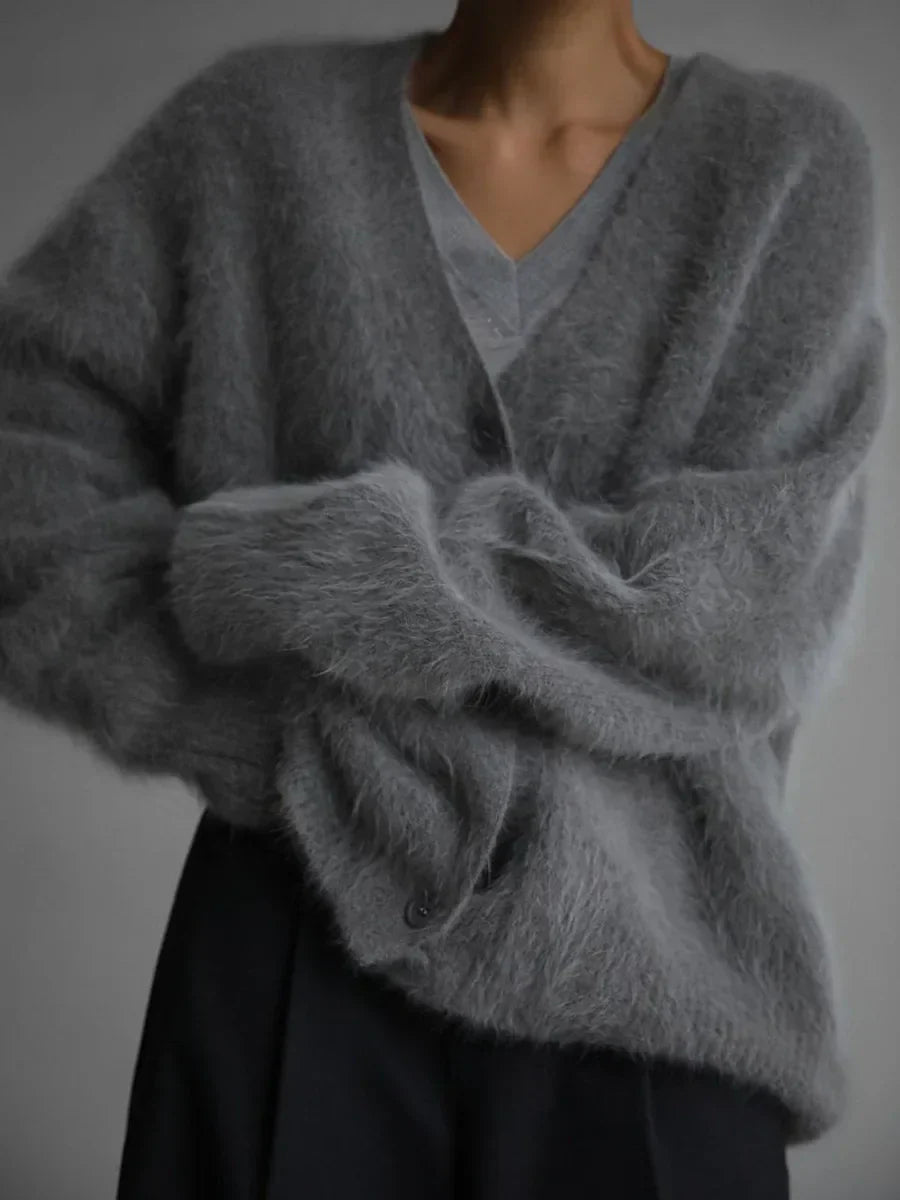Dames Vest Wollook Zacht Fluffy Warm - StudioMarella