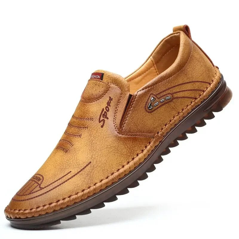 Leren Mannen Schoenen Antislip Comfortabel Wandelen - StudioMarella