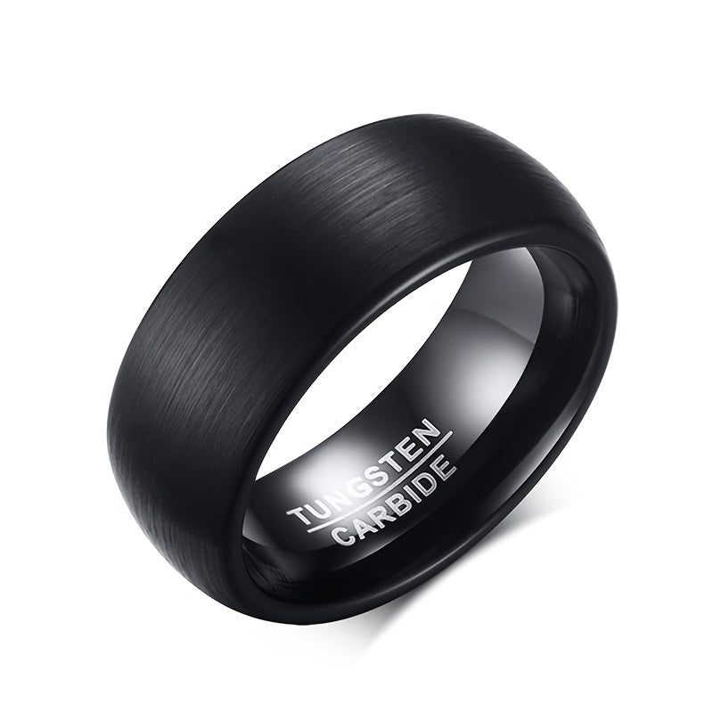 Mannenring Zwart Edelmetaal Matte Finish - StudioMarella