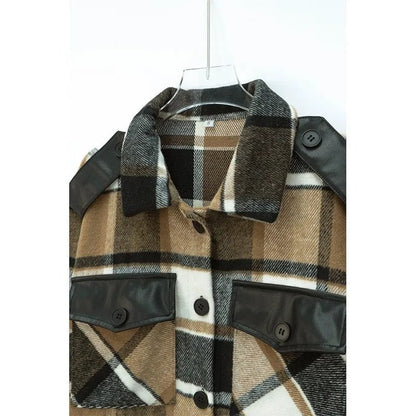Geruite Wintermantel Oversized Trendy Mode