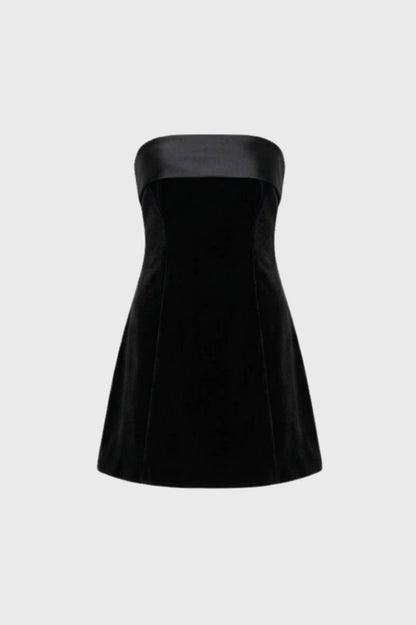 Mini Jurk Dames - Strapless Elegante Pasvorm | Chique - Zwart
