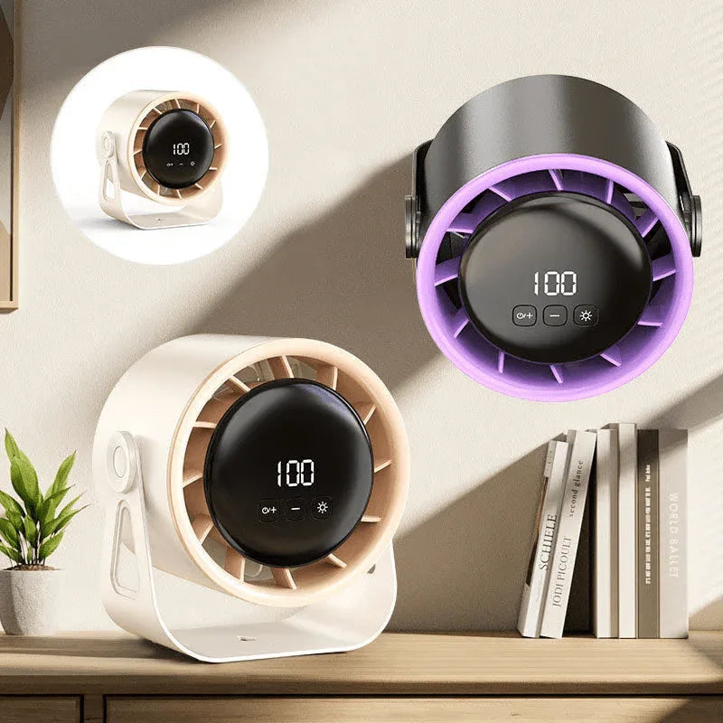 Compacte Tafelventilator met 100 Snelheden en LED Display voor Bureau Thuiskantoor en Slaapkamer Koeling