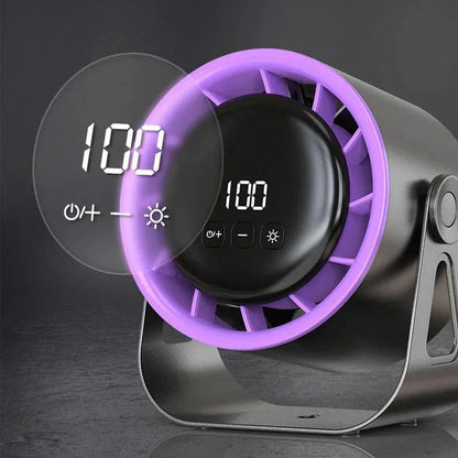 Compacte Tafelventilator met 100 Snelheden en LED Display voor Bureau Thuiskantoor en Slaapkamer Koeling