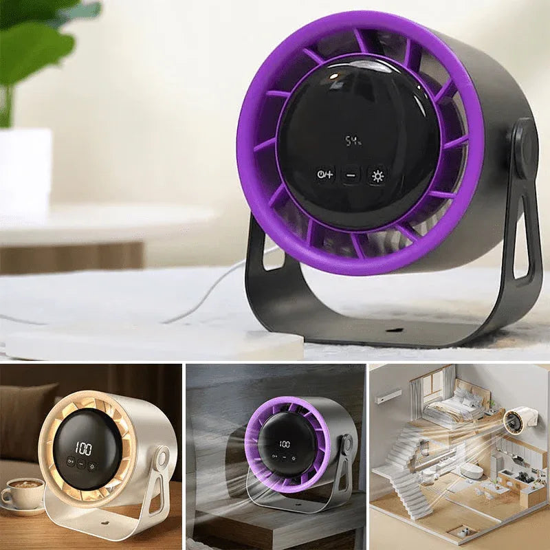 Compacte Tafelventilator met 100 Snelheden en LED Display voor Bureau Thuiskantoor en Slaapkamer Koeling