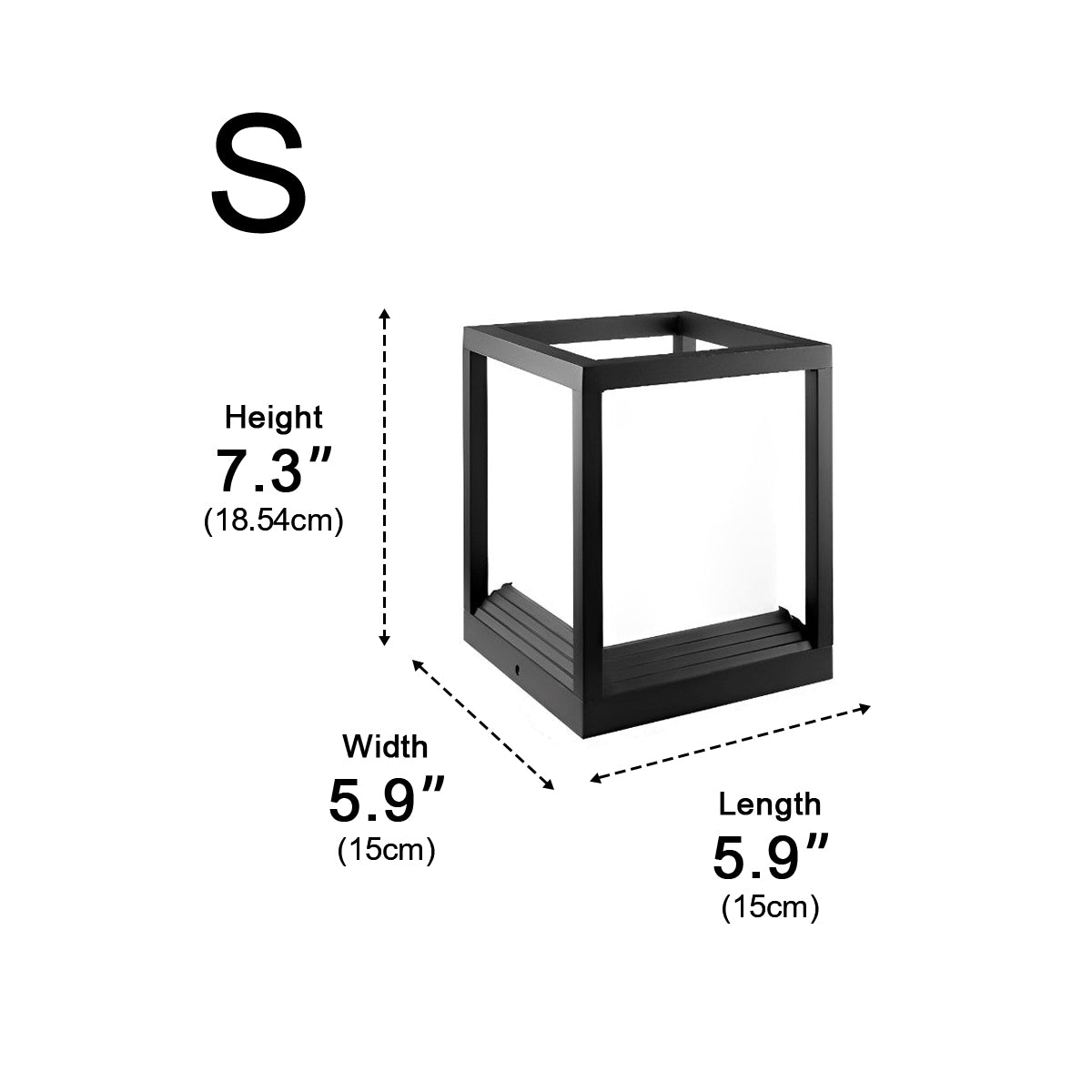 Sokkellamp Solar LED Aluminium Zwart Tuin Paal Buitenlamp Vierkant Minimalistisch Tuinverlichting Oprit Hek Sokkelverlichting Buiten