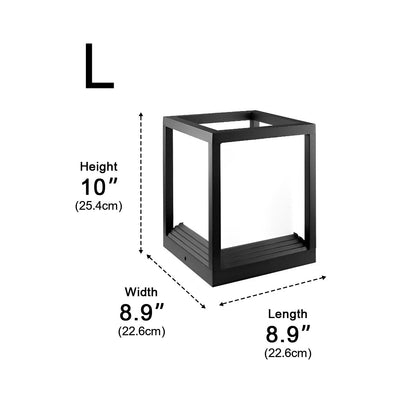 Sokkellamp Solar LED Aluminium Zwart Tuin Paal Buitenlamp Vierkant Minimalistisch Tuinverlichting Oprit Hek Sokkelverlichting Buiten