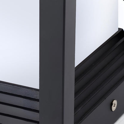 Sokkellamp Solar LED Aluminium Zwart Tuin Paal Buitenlamp Vierkant Minimalistisch Tuinverlichting Oprit Hek Sokkelverlichting Buiten