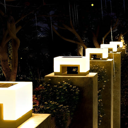 Paalverlichting Solar LED RVS Zwart Wit Tuin Hek Sokkel Buitenlamp Vierkant Tuinverlichting Oprit Paallamp Buiten Modern