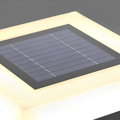 Paalverlichting Solar LED RVS Zwart Wit Tuin Hek Sokkel Buitenlamp Vierkant Tuinverlichting Oprit Paallamp Buiten Modern